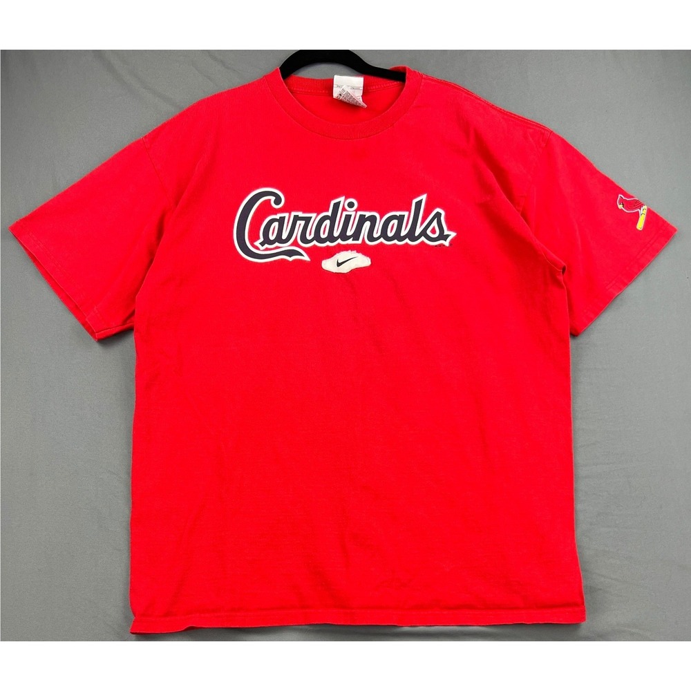 St. Louis Cardinals Nike T-Shirt Mens XL Red MLB Short Sleeve Logo Good